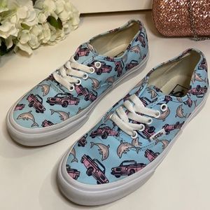 Rare Tropical dolphin and pink convertible authentic vans